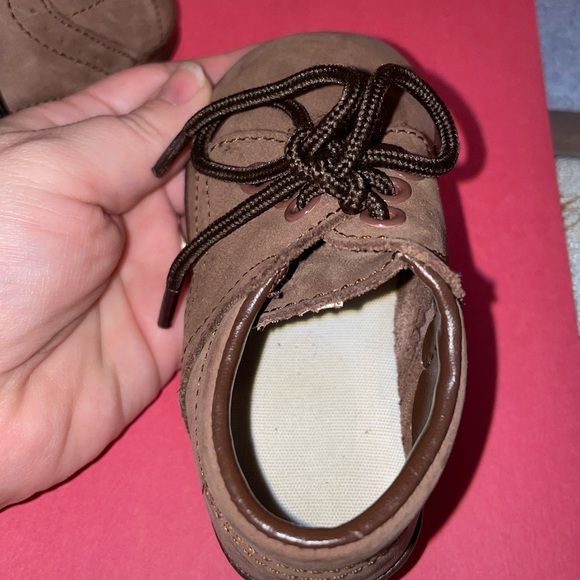 L’amour Angel Baby boy Leather brown shoes size 3 - Picture 2 of 7